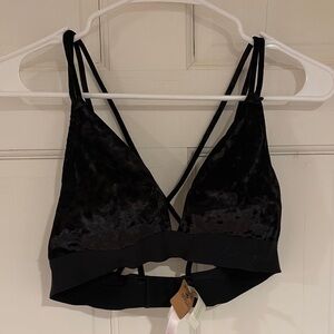 PINK Victoria's Secret Black Velvet Bra